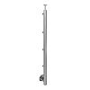 ABS90-4D12 Montan inox AISI304 Prindere pe lateralul treptei cu 4 intermediare  pentru teava Ø12mm Finisaj satinat