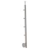 AS100-5D12-L Montan inox AISI304 Prindere pe treapta cu 5 intermediare  pentru teava Ø12mm Finisaj lucios